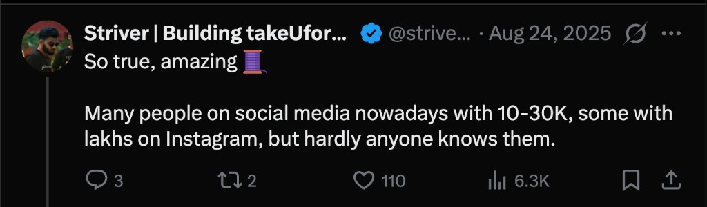 striver commenting on the thread